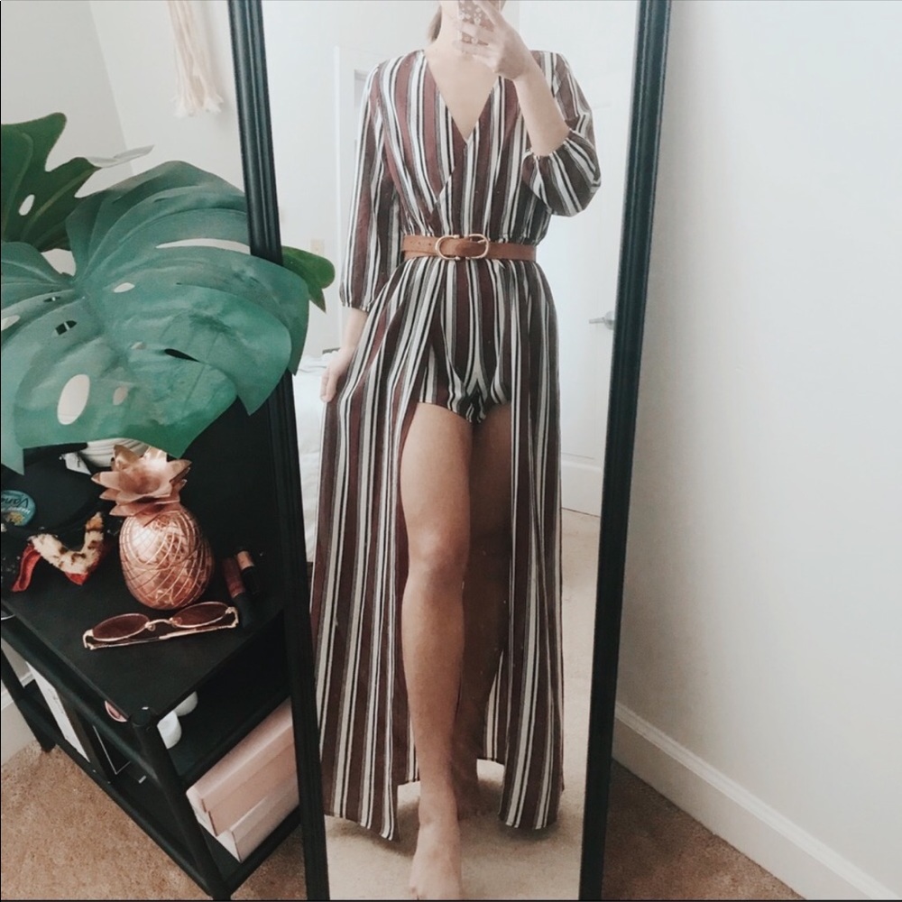 Striped Maxi Romper